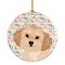 Edge Collections - 2.80" X 0.15" - Gold - Shih-Tzu Christmas Ornament - 1 Piece